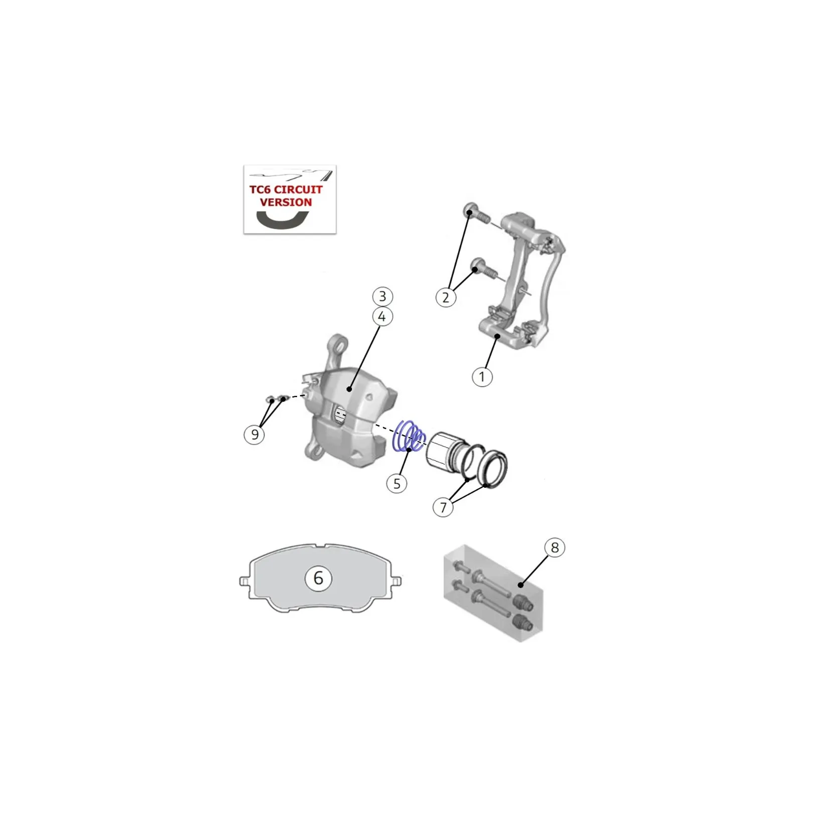 F21 ETRIER FREIN AV TC6